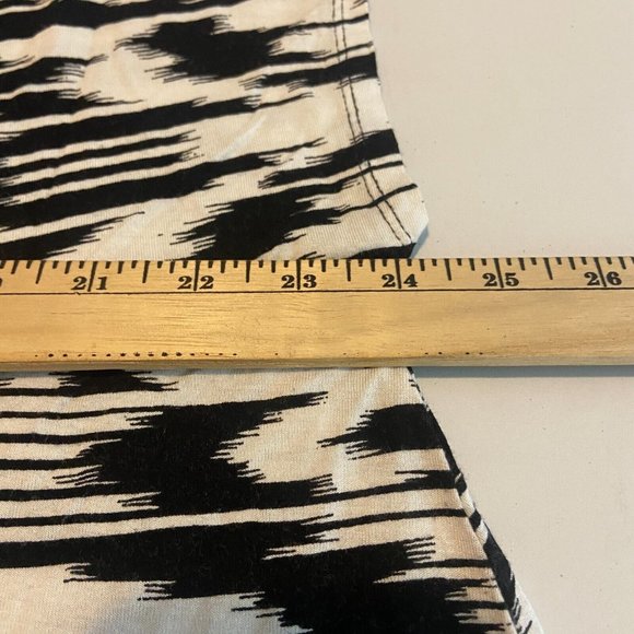 Cynthia Rowley Women 2X Blouse Black Print Stretch Short Sleeve Round Neck Tunic - Picture 6 of 8